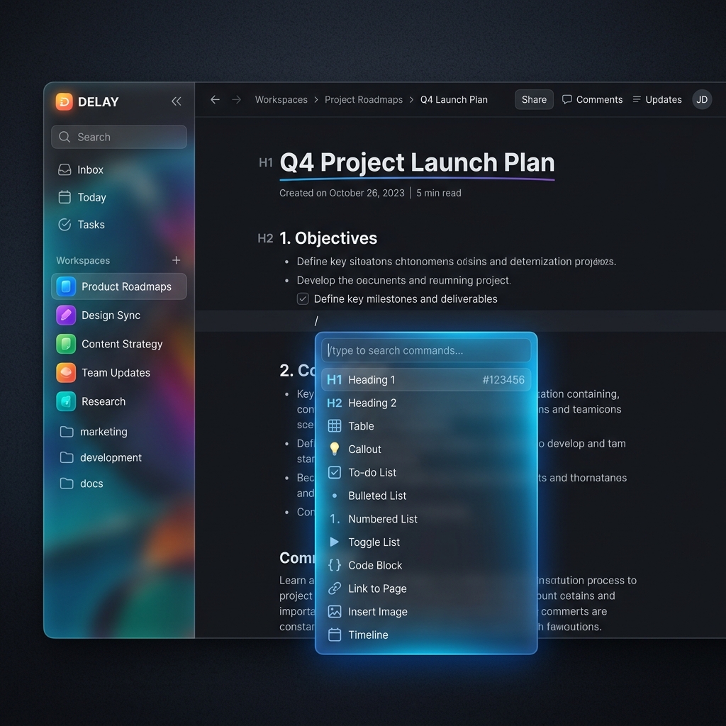 Delay Notes Editor
